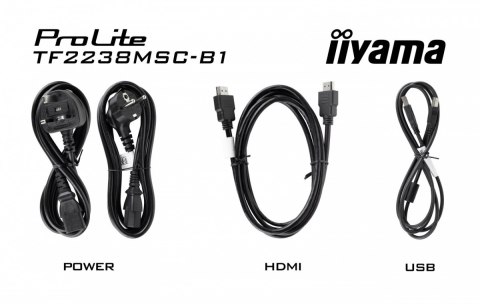 IIYAMA Monitor wielkoformatowy 21.5 cala TF2238MSC-B1 IPS,FHD,DP,HDMI,2x2W,2xUSB,600(cd/m2), 10pkt.7H,IP1X(Front),Pion/Poziom IIYAMA Monitor wielkoformatowy 21.5 cala TF2238MSC-B1 IPS,FHD,DP,HDMI,2x2W,2xUSB,600(cd/m2), 10pkt.7H,IP1X(Front),Pion/Poziom