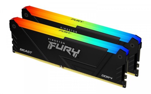 Kingston Pamięć DDR4 Fury Beast RGB 64GB(2*32GB)/3600 CL18 Kingston Pamięć DDR4 Fury Beast RGB 64GB(2*32GB)/3600 CL18